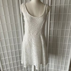 NWT 🏷 White Fit & Flare Lace Dress